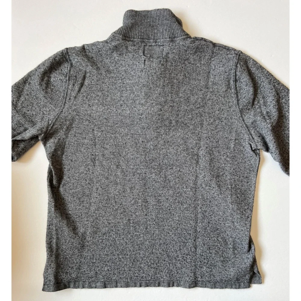 THE NORTH FACE - TNF- Men's Wool Gray 1/4 Zip‎ Pullover Sweater  - Large**
